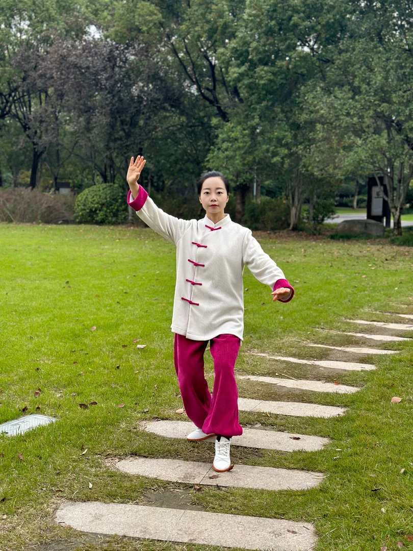 加厚棉绒太极服秋冬保暖男女通用太极拳练功服