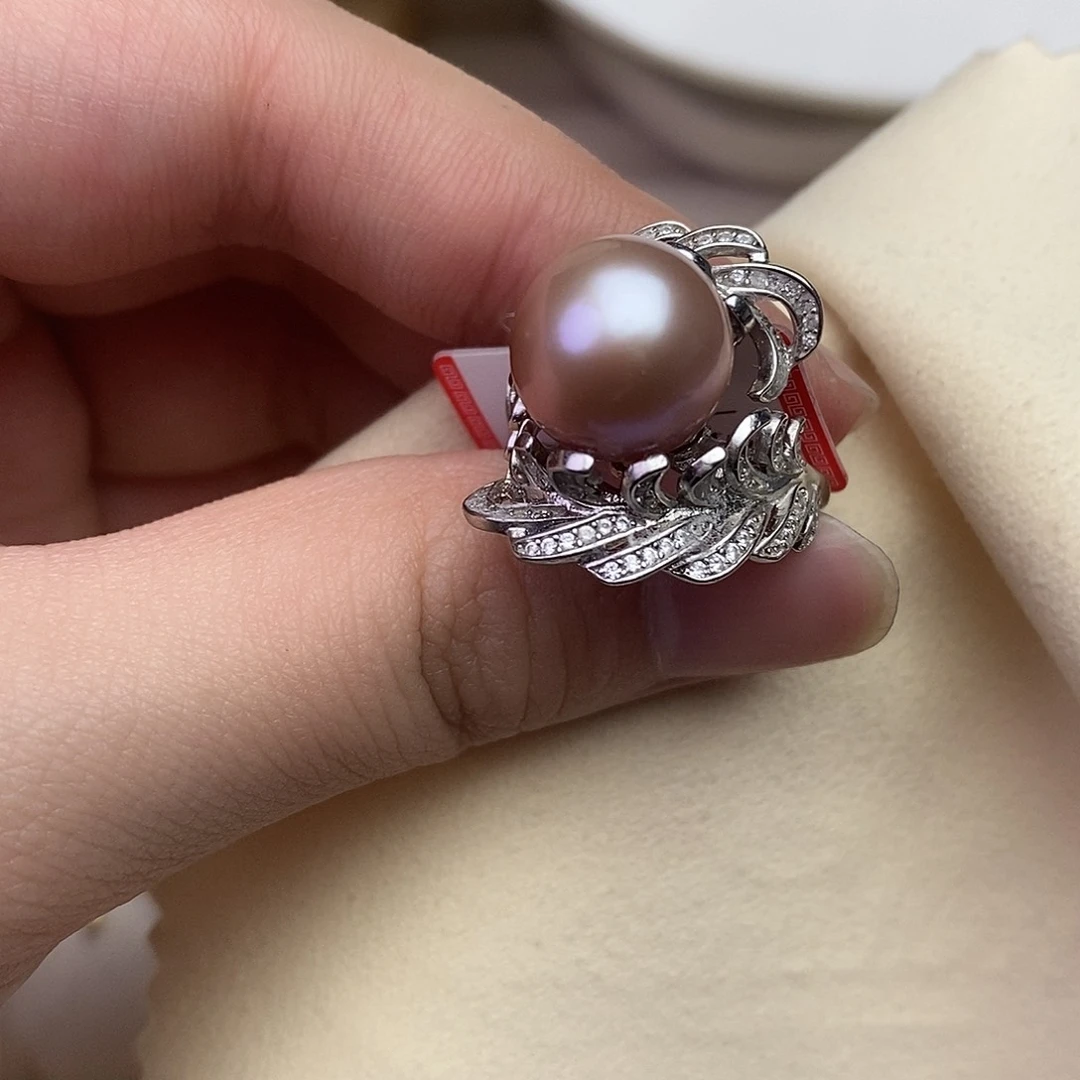 淡水珍珠戒指银S925镶嵌