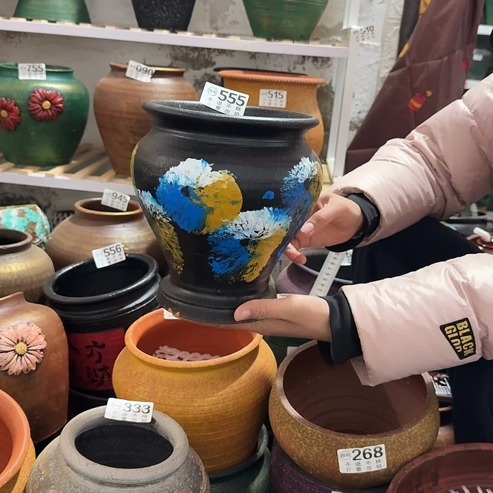 瑕疵彩绘鱼尾555高度20口径17