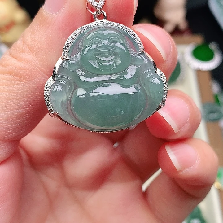 颈饰银S925镶嵌翡翠吊坠