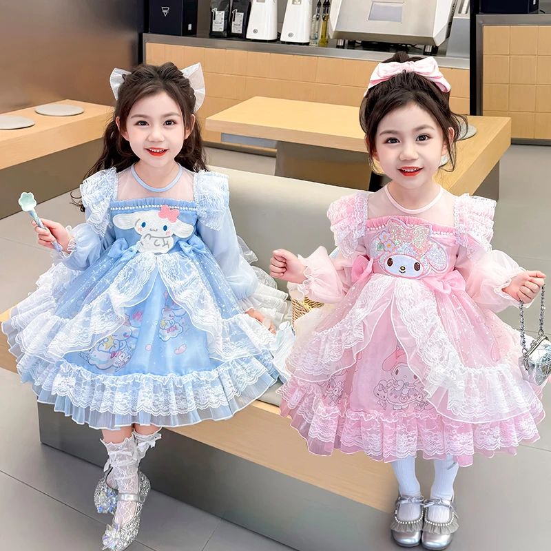 女童洛丽塔公主裙2025春装3-6岁裙子洋气小女孩生日儿童连衣裙