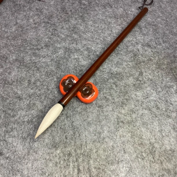 烤竹老羊豪长锋：出锋：5.0cm 口径：0.8cm 行草 篆书 隶书 软笔书法