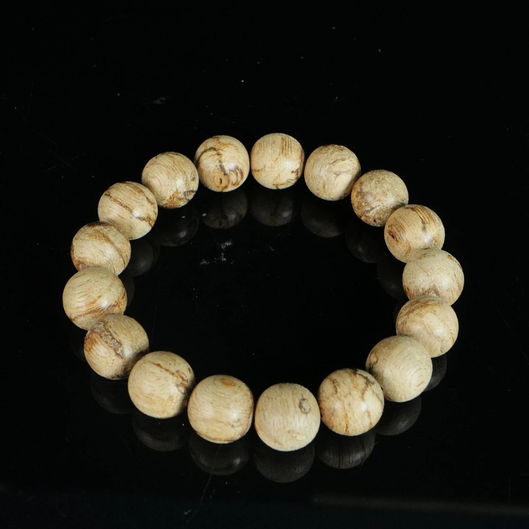 DY-B631 马泥涝虎斑纹软丝老料沉香手串 1.3cm 12.5g