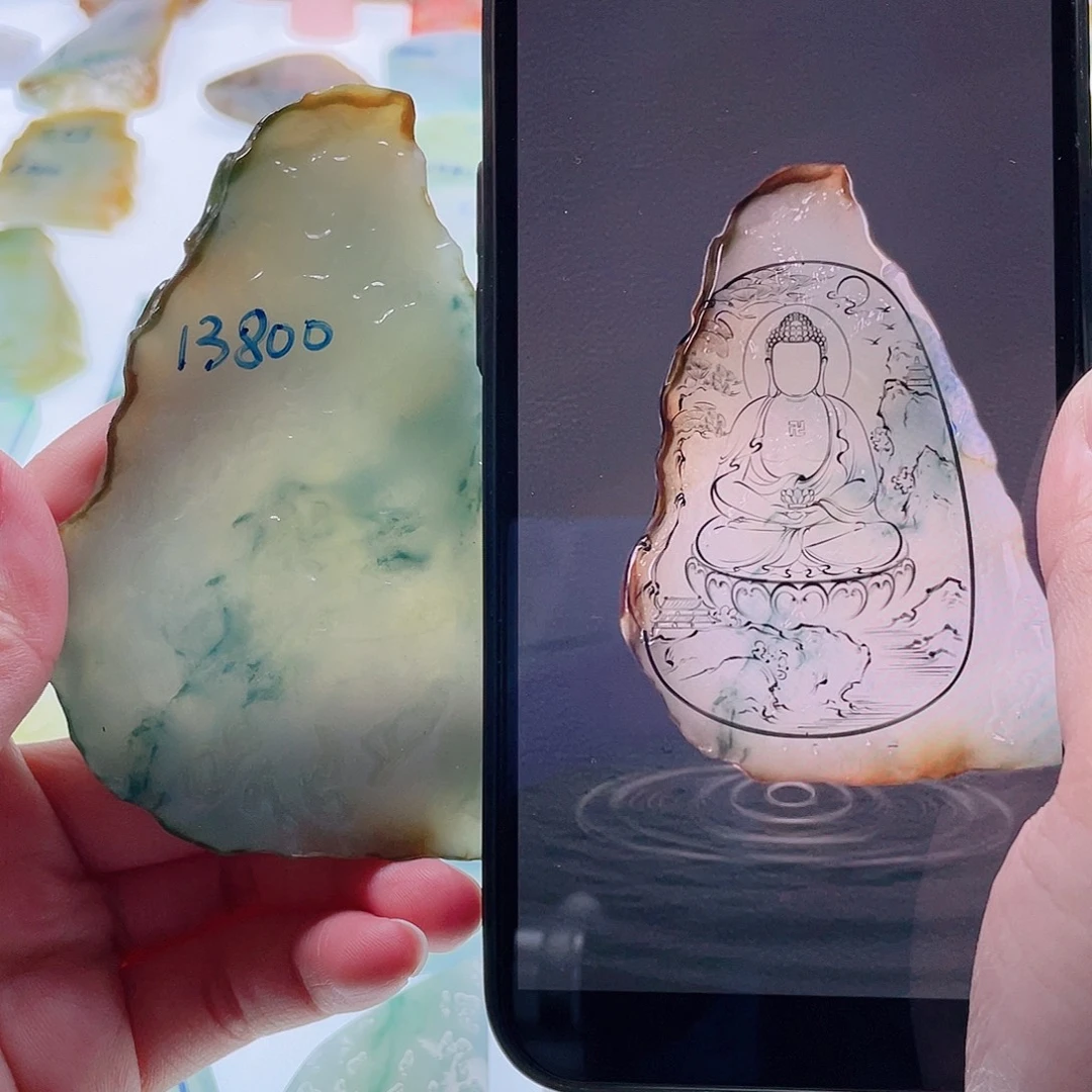 定制翡翠未镶嵌天然翡翠包工