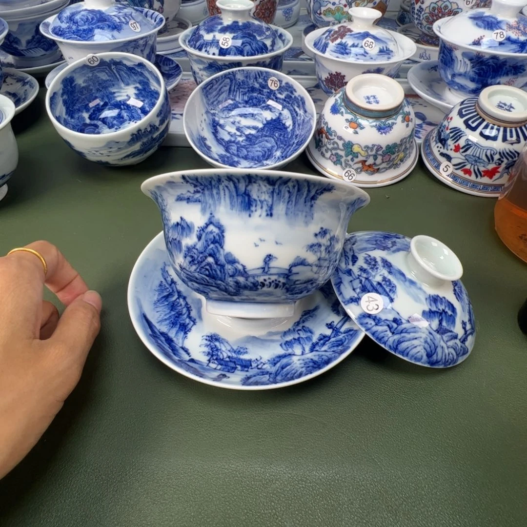景德镇纯手工纯手绘茶具木木43