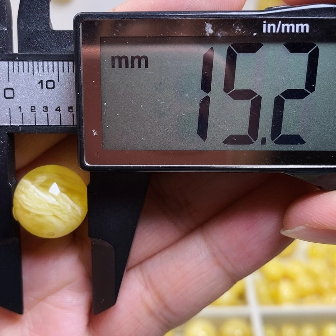 裸石琥珀未镶嵌蜜蜡圆珠微瑕