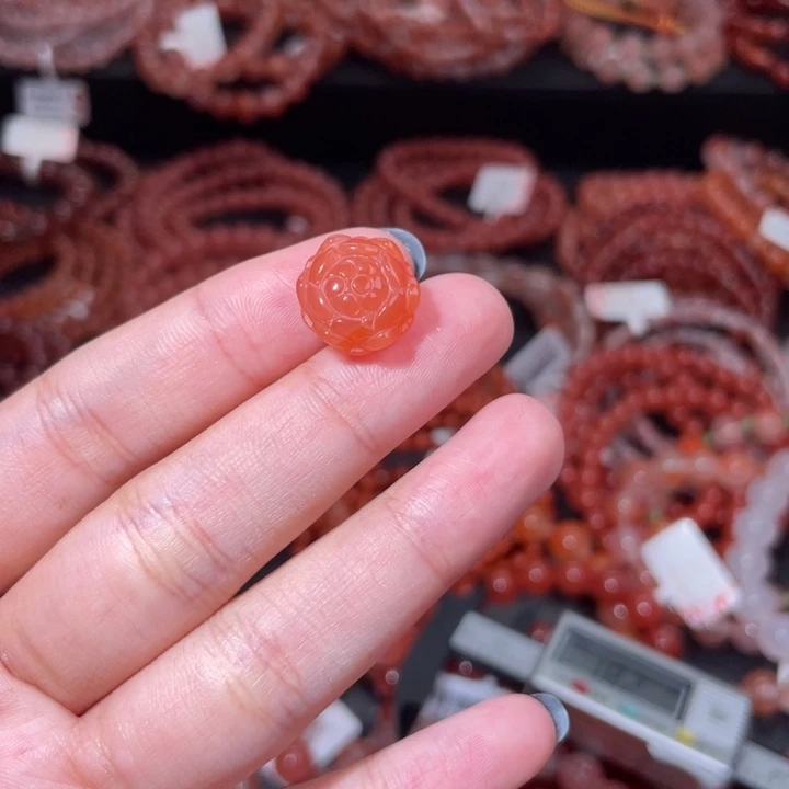 南红玛瑙未镶嵌莲花925