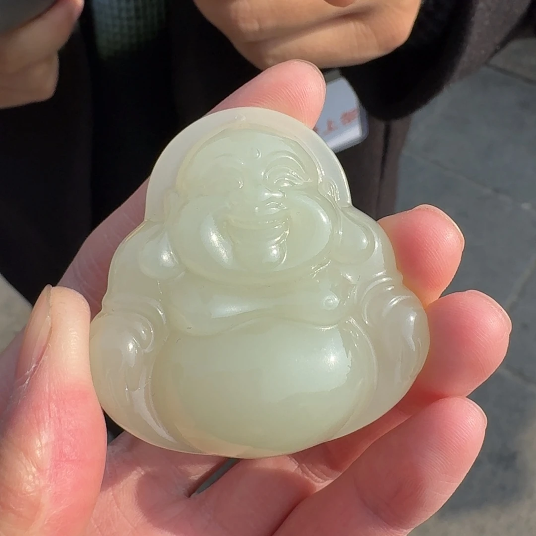 和田玉佛未镶嵌218小杨卡50左右青海料