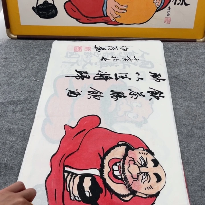 国画手绘禅意画一物一拍