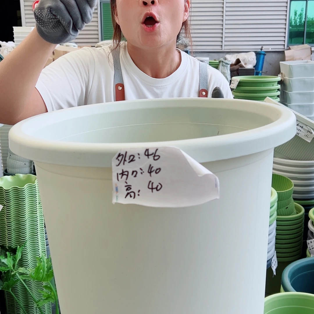 瑕疵四季盆9#米白色4个无托