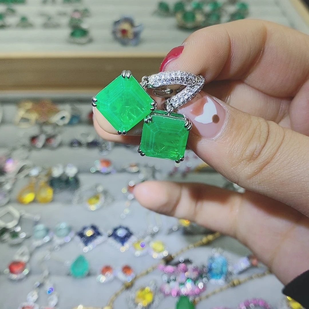 【闪购商品】托帕石耳饰银S925镶嵌