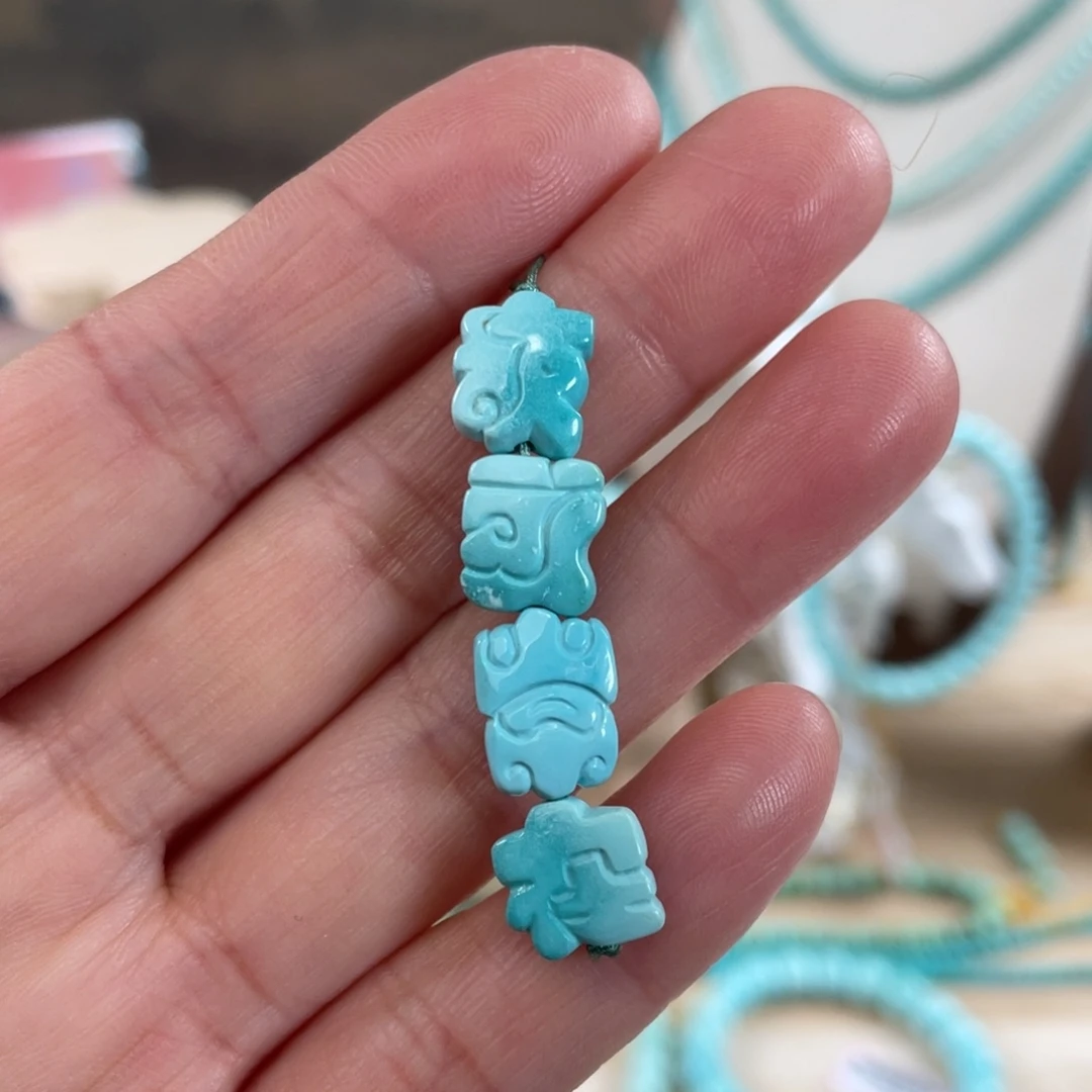 绿松石未镶嵌套链好运常在套装