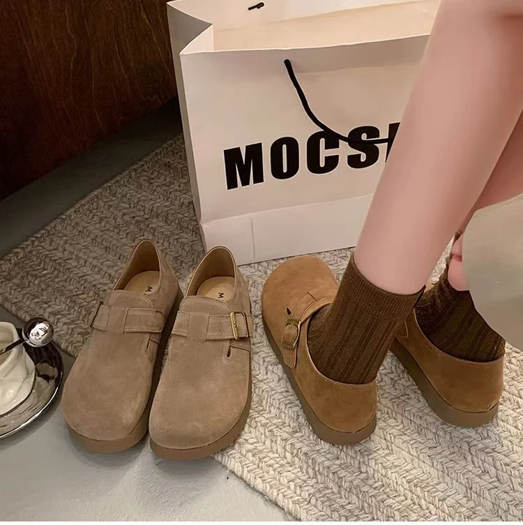 M2501女士平底勃肯鞋软皮软底休闲百搭款2025新款四季女鞋