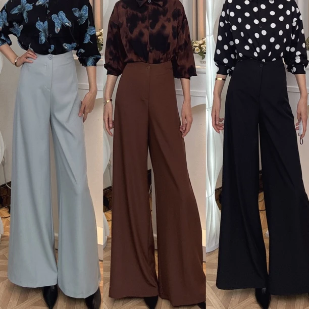 ADLA新款高腰阔腿裤窄版阔腿裤显瘦显气质款显腿长宽松