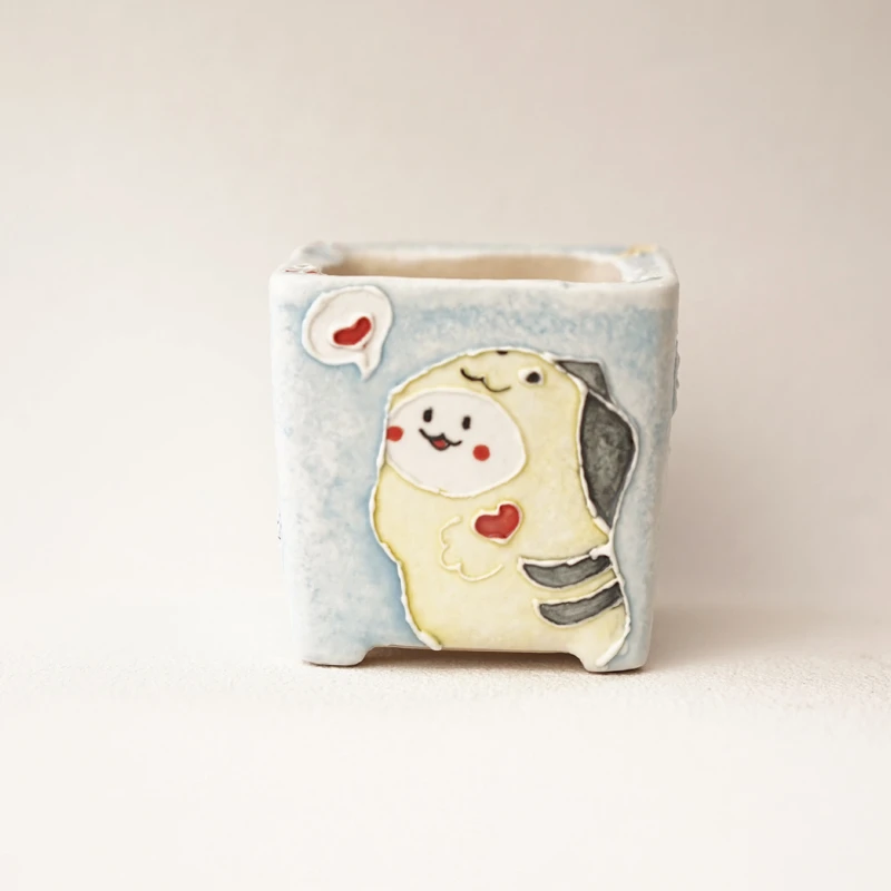 肉沫陶瓷小方多肉花盆