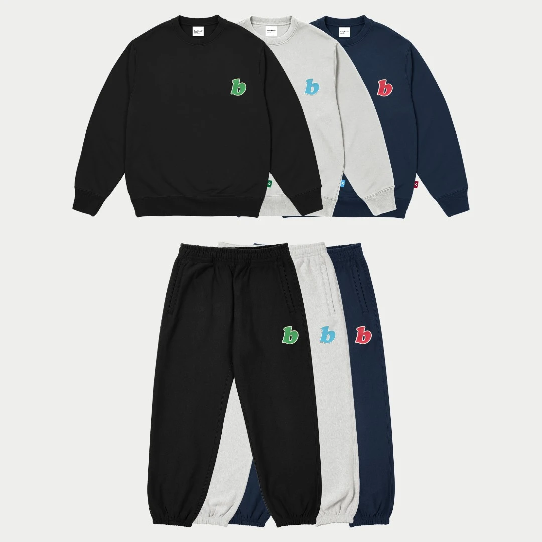 lazybread  b标系列套装 基础纯色卫衣/宽松休闲/秋冬季/男女同款