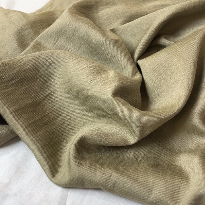 浅军绿色麻棉3米。