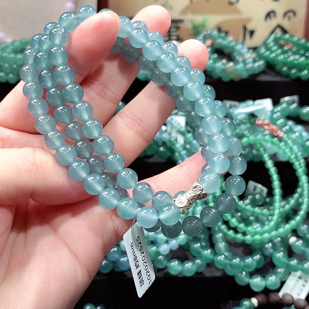 好***7翡翠未镶嵌手链卡8