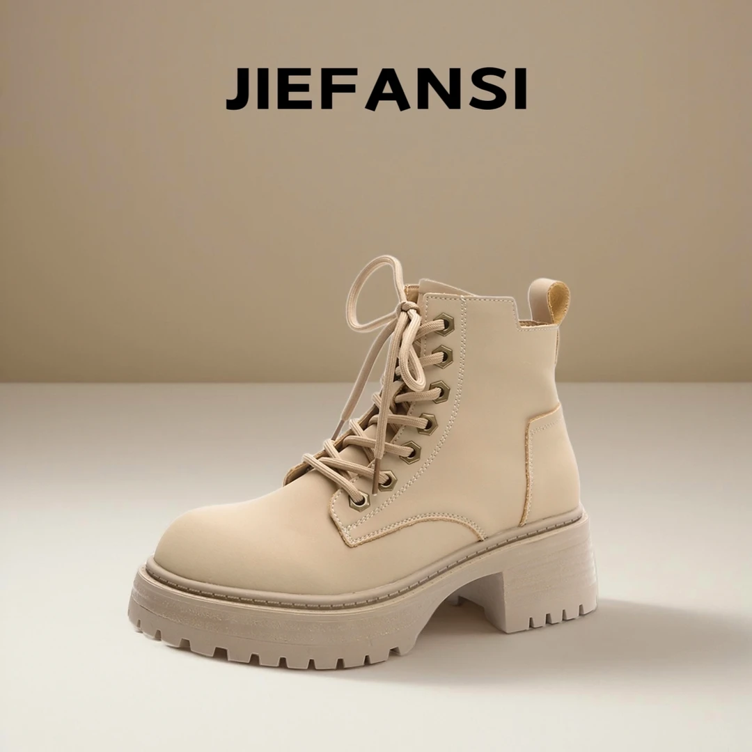 马丁靴女英伦风2025新款爆款小个子超火短靴厚底内增高春秋单靴潮