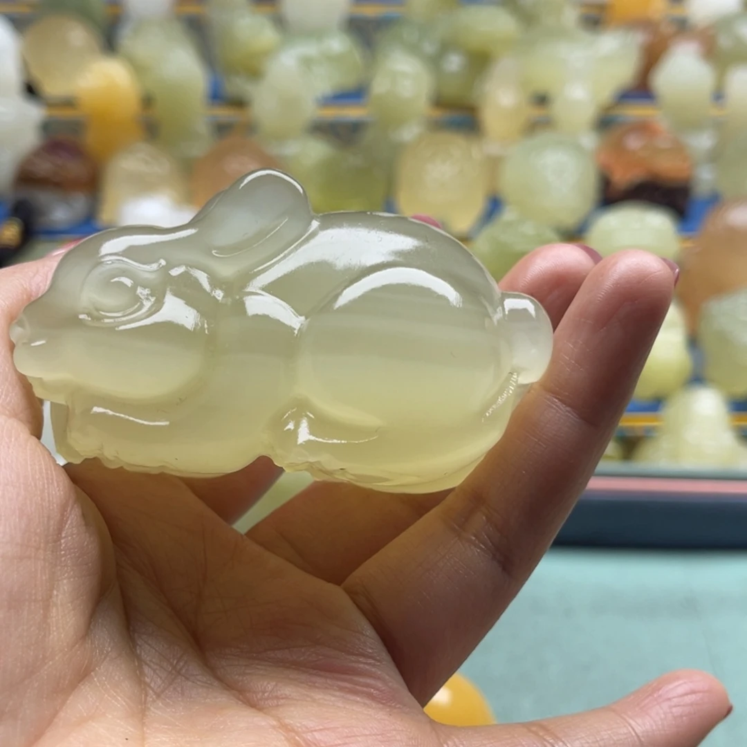 沁***柠天然雕刻桌面小摆件