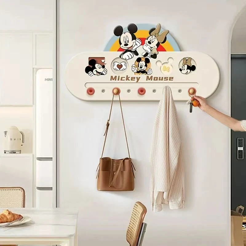 卡通米奇洞洞板装饰画玄关多功能衣帽收纳挂钩置物架3060
