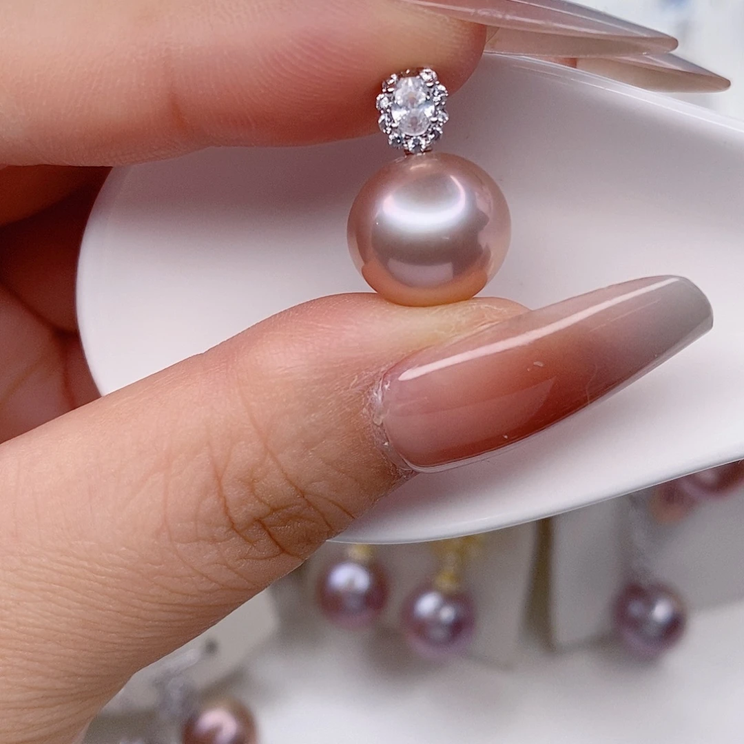 淡水珍珠银S925镶嵌颈饰