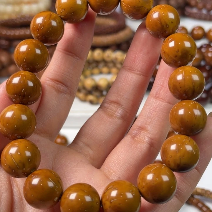 紫金鼠手串13尺寸紫金鼠光珠（多棕线）