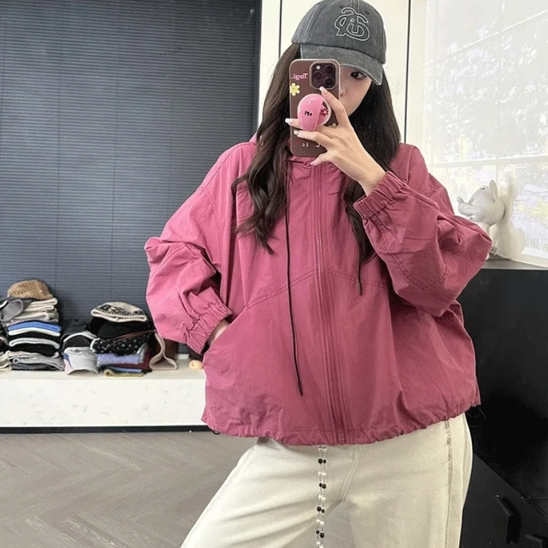 高级感时尚工装夹克外套女春秋2025年新款今年流行短款运动冲锋衣