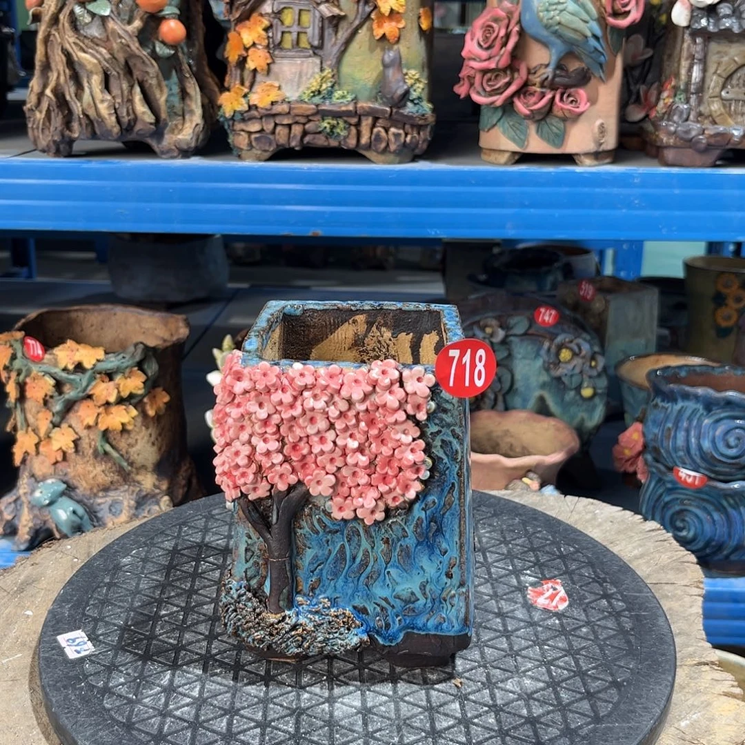 718 号陶然花器手工花盆