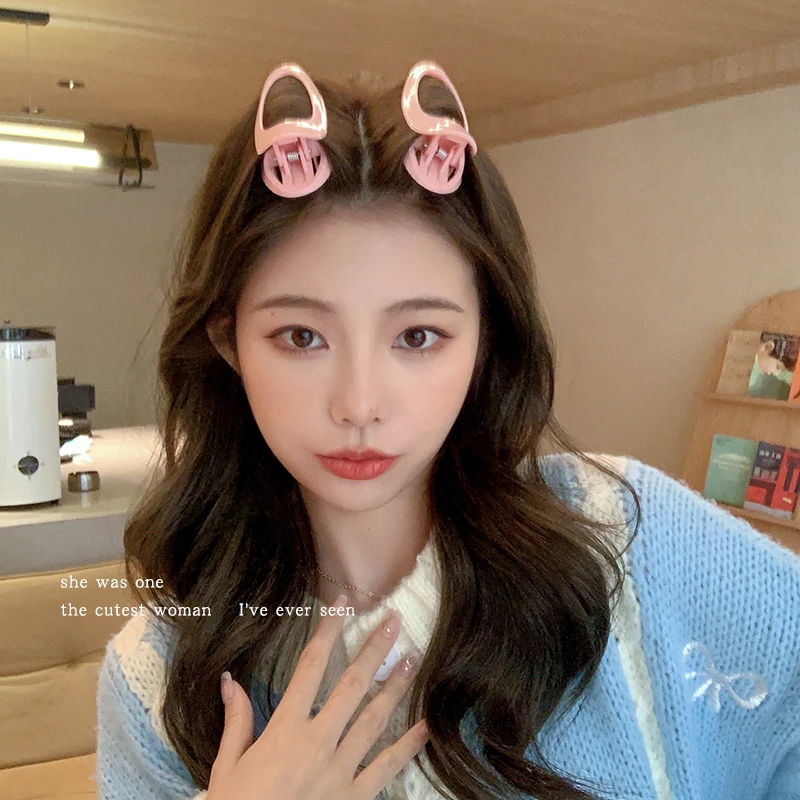 可爱防塌发夹头饰高颅顶神器刘海发饰女垫发根粉色蓬松夹网红发卡