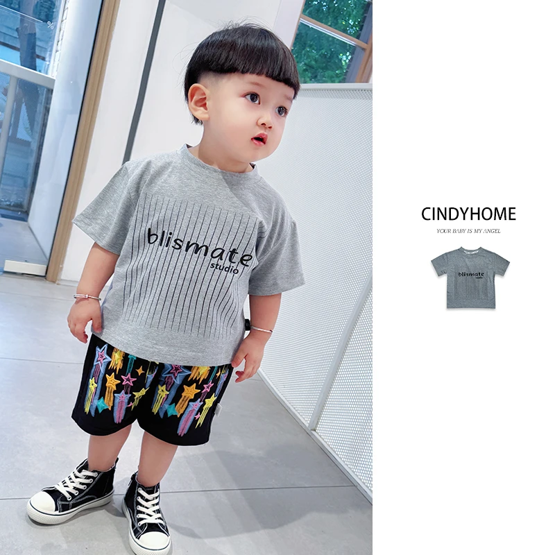 2025夏季休闲风套头上衣洋气韩版帅气休闲短袖新款