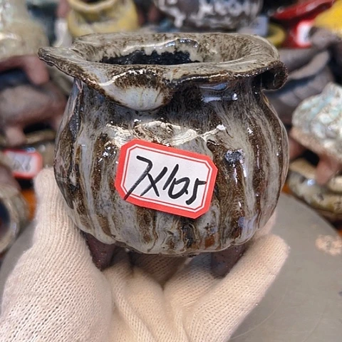 粗陶花盆手工花盆制作