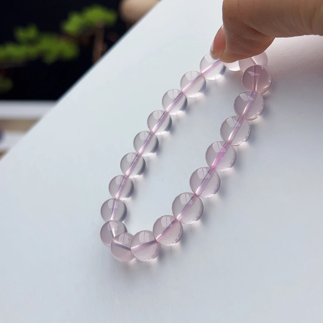 手链未镶嵌芙蓉石刘***?粉晶9.8nm24.9
