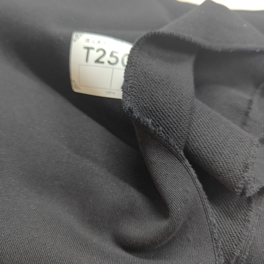 250黑色尼家液态毛圈布料