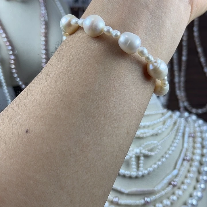 手绳淡水珍珠银S925镶嵌