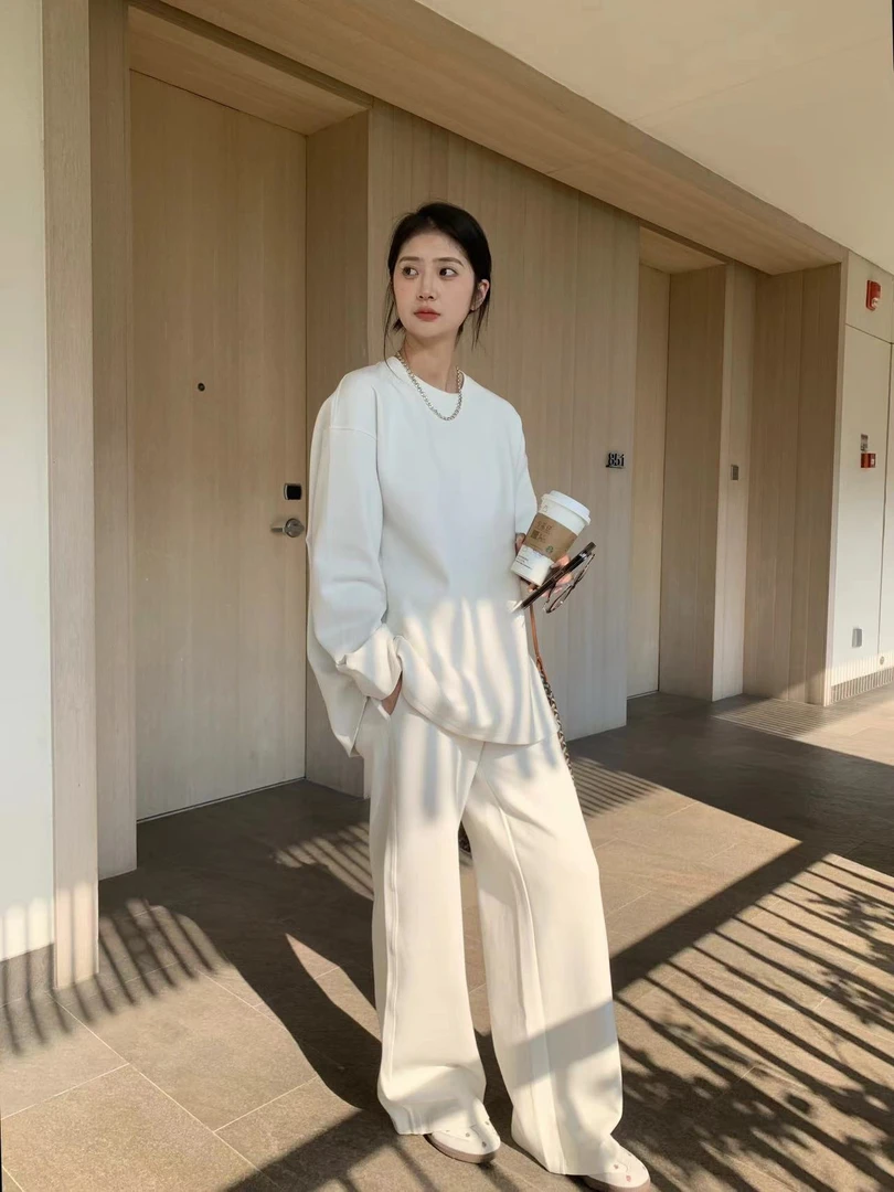 Ersan#宽松休闲慵懒垂感百搭套装#2233【福福】