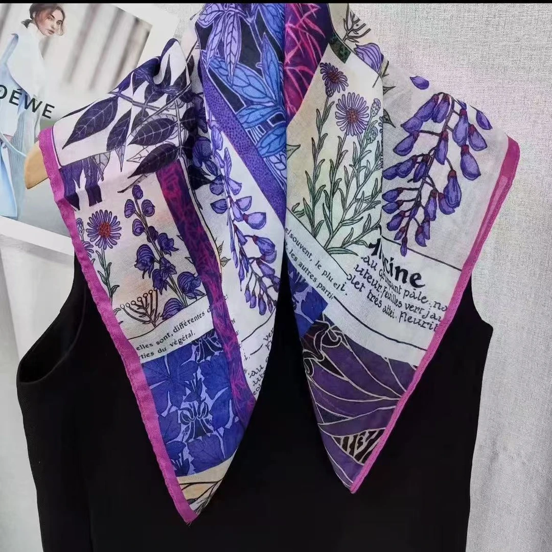 【紫嫣】丝棉夏季薄款防晒丝巾中方巾