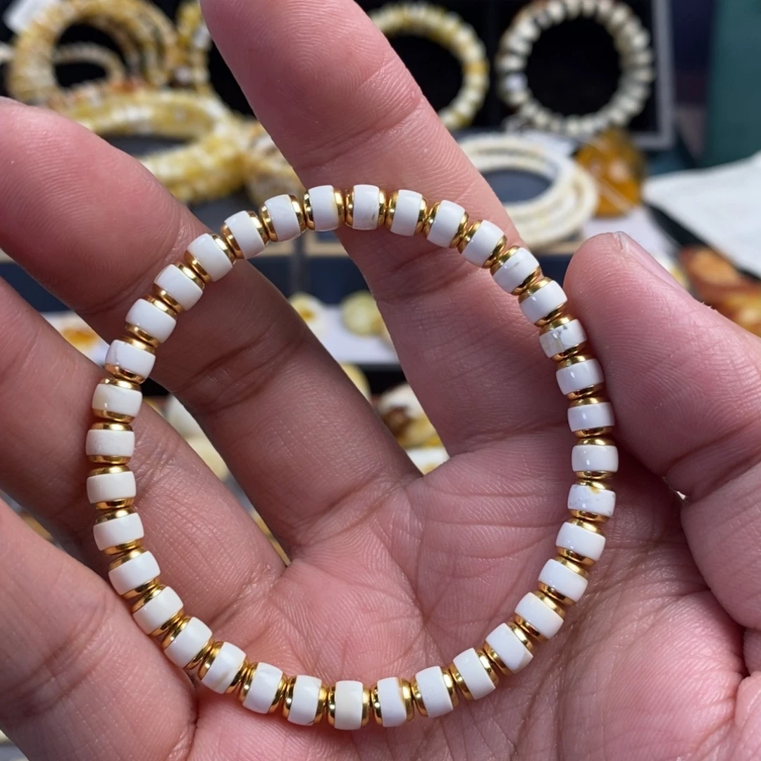 琥珀银S925镀金镶嵌裸石5.6mm