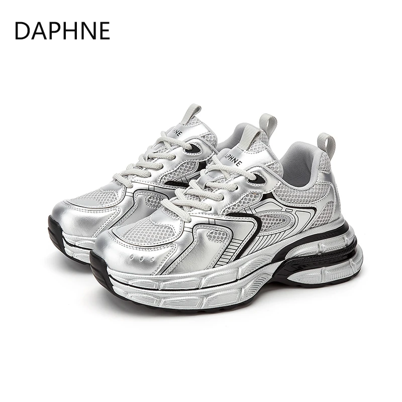 达芙妮厚底老爹鞋女2025新款春季休闲运动鞋复古防滑增高外穿女鞋