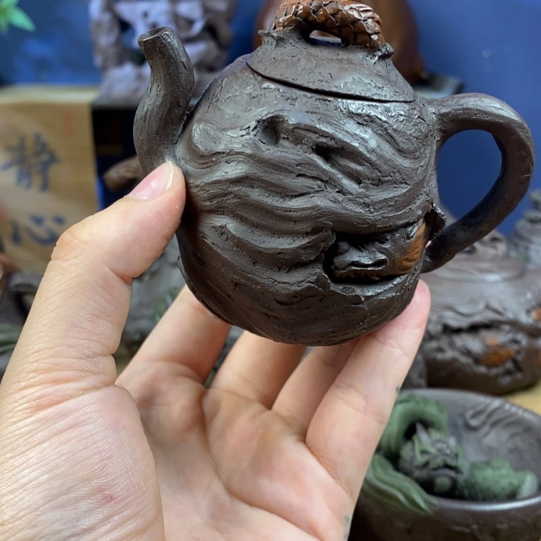 茶壶紫砂紫砂 龙壶