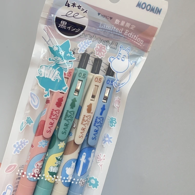 现货日本zebra-斑马姆明MOOMIN限定亚美按动JJ29中性笔黑色0.5mm