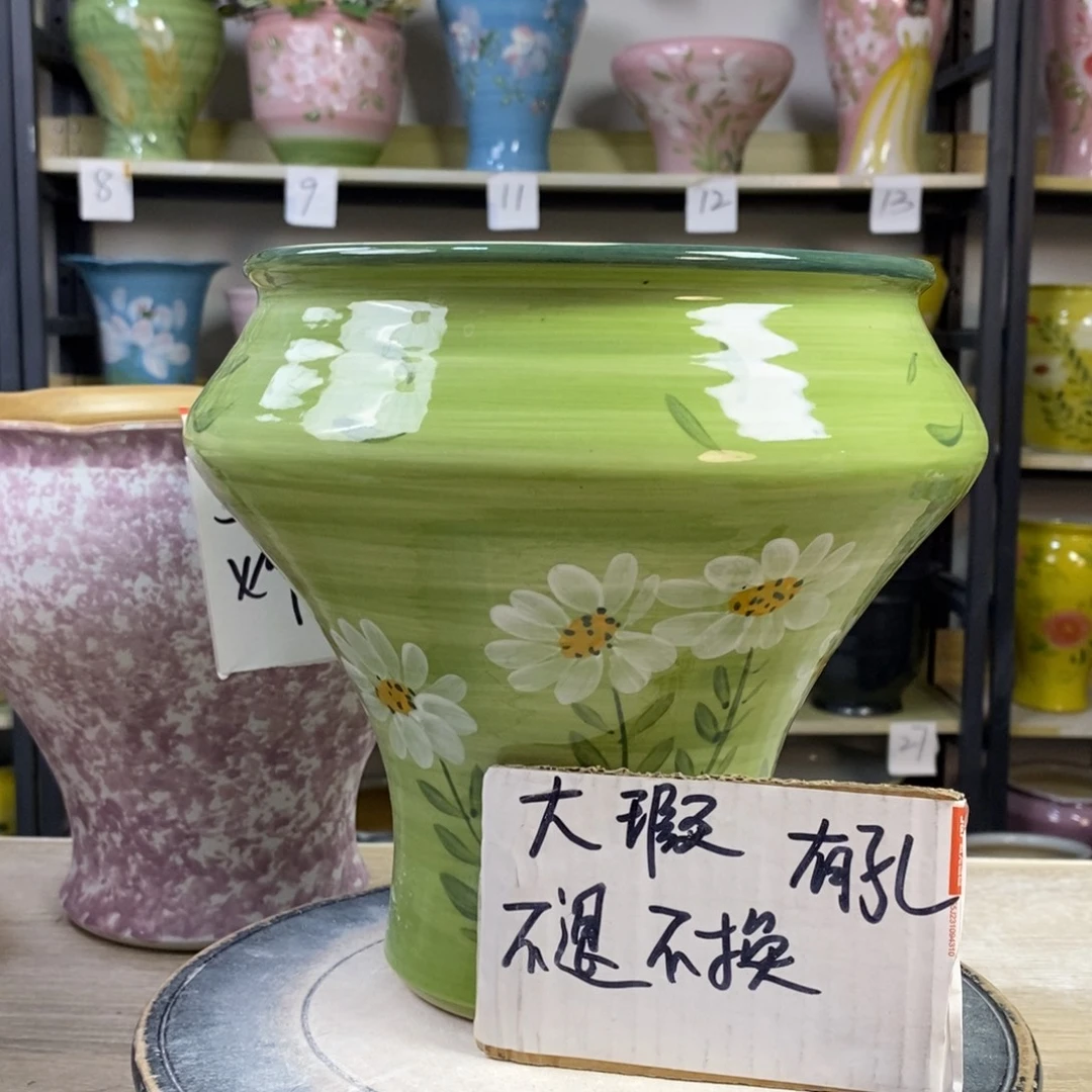 景德镇手工手绘陶瓷花盆