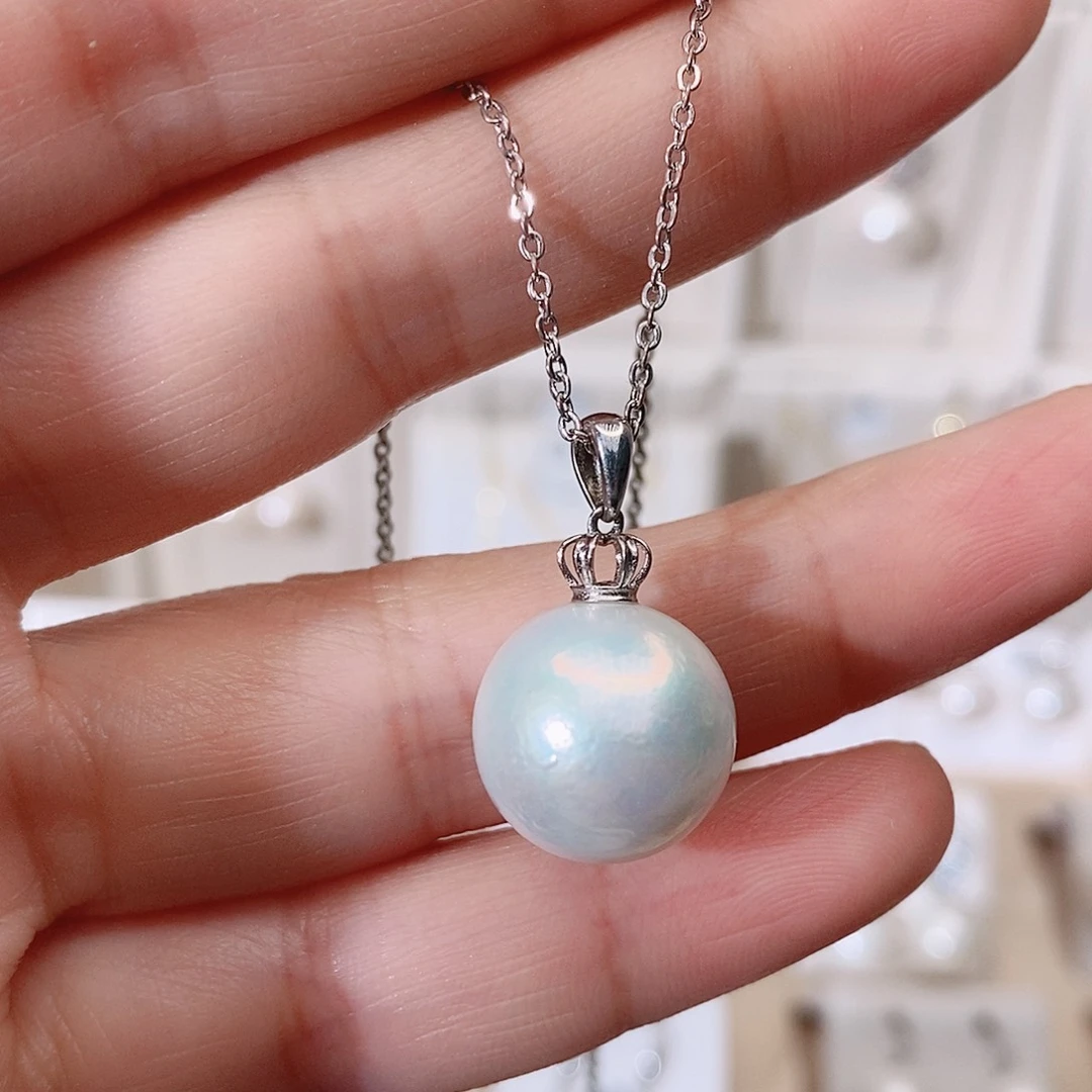 颈饰银S925镶嵌淡水珍珠