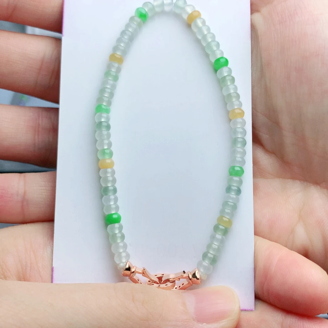 未镶嵌手链翡翠英****豆珠串