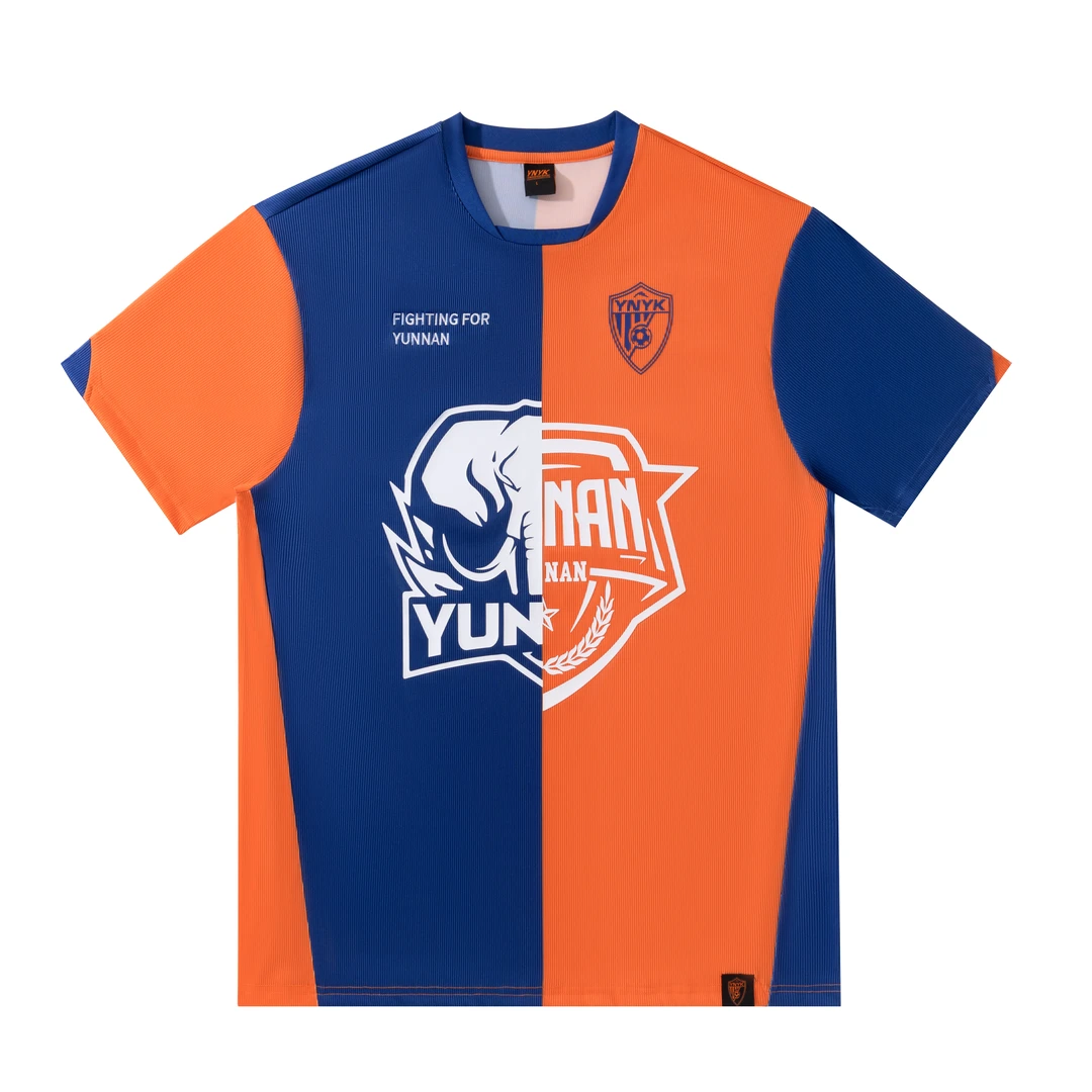 【玉昆专属】玉昆橙蓝拼接撞色短袖T恤