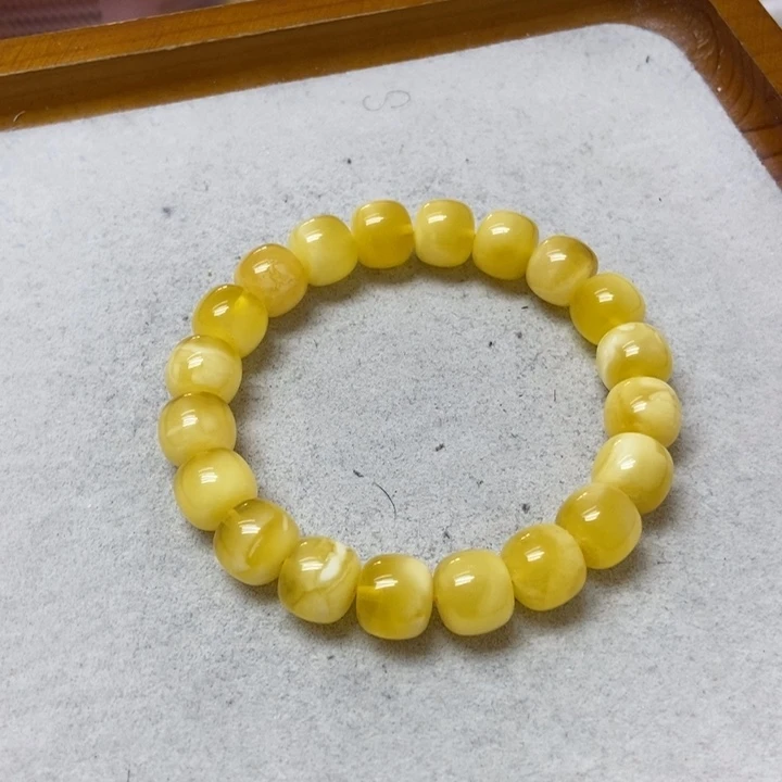 蜜蜡未镶嵌裸石手串