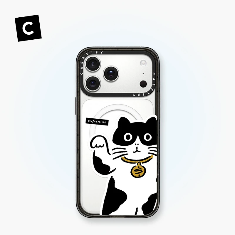 CASETiFY 奶牛猫来访手机壳保护套防摔适用于苹果iPhone16/17新