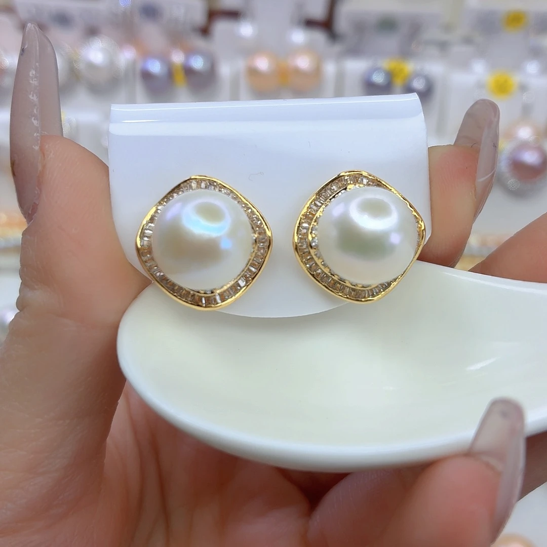 淡水珍珠未镶嵌耳饰