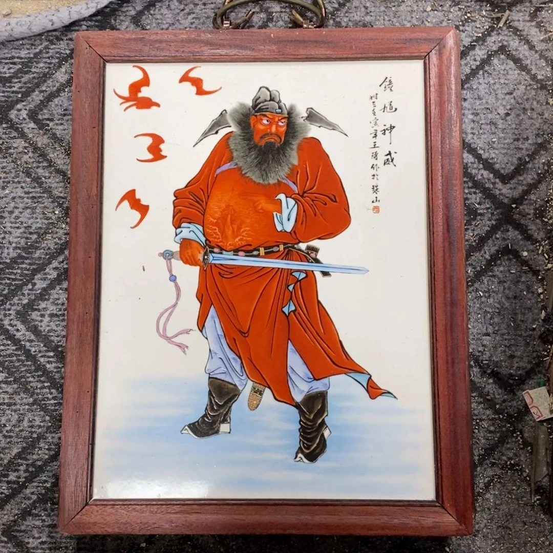 瓷片37*28 景德镇瓷板画柴窑烧制