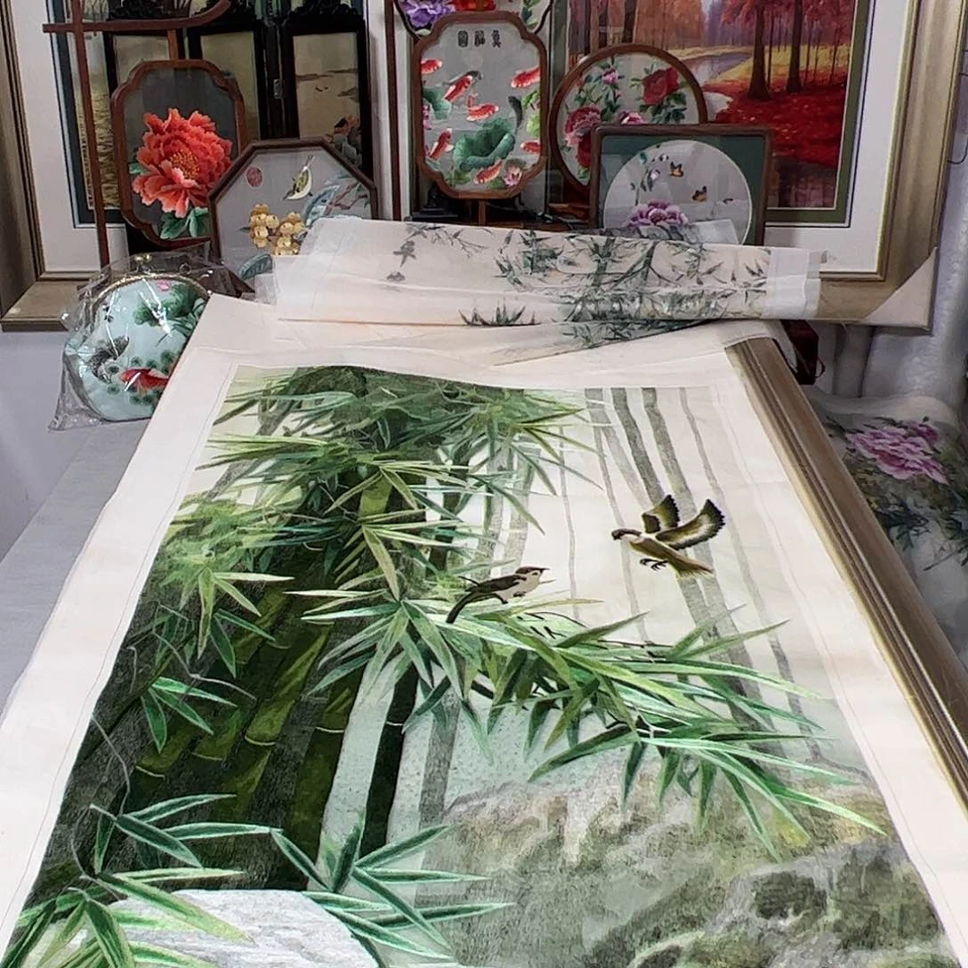 刺绣纯手工刺绣画